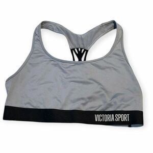 VICTORIA’S SECRET SPORT Women’s Gray Racerback Sports Bra Size Large